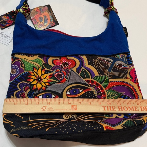 Laurel Burch Shoulder Tote Carlotta's Cats Colorful Bag Canvas NWT - Picture 6 of 11